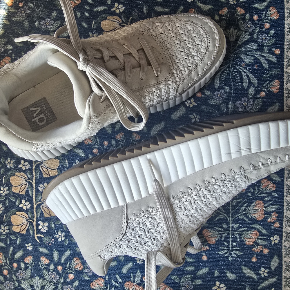 Dolce Vita Cream Knit Sneakers